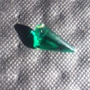 Emerald colored triangle shape Gemstone for ring
